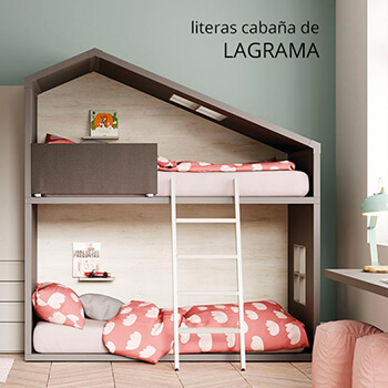 Literas cabaña juveniles rústicas de LaGrama en Muebles Valencia, tu tienda de muebles en Madrid
