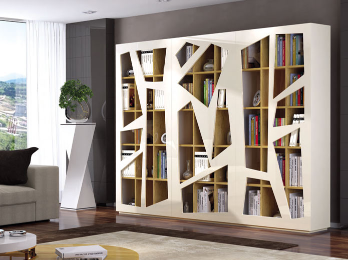  Librería moderna de madera estantería para el hogar