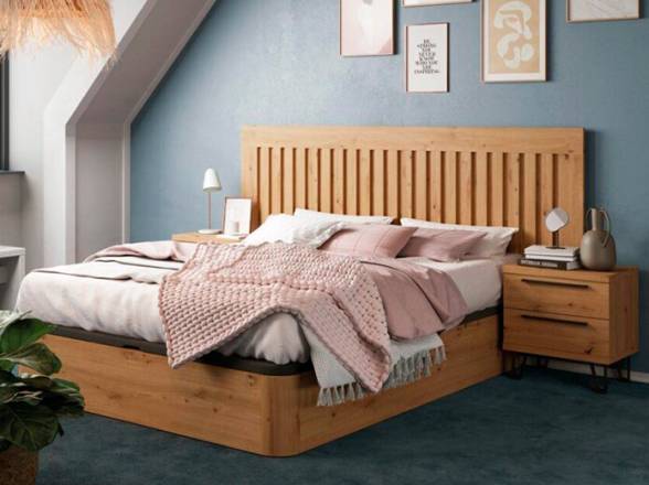 ▷ CABECERO DE CAMA en madera de calidad para dormitorios con cama de  matrimonio