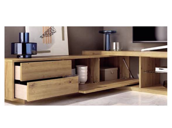 mueble tv con cajones y puerta