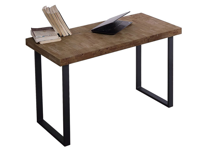 Escritorio de madera sencillos, Homeoffice, 120 cm. de largo 2 soportes. –